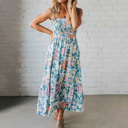 Sexy Printed Strap Dress Women