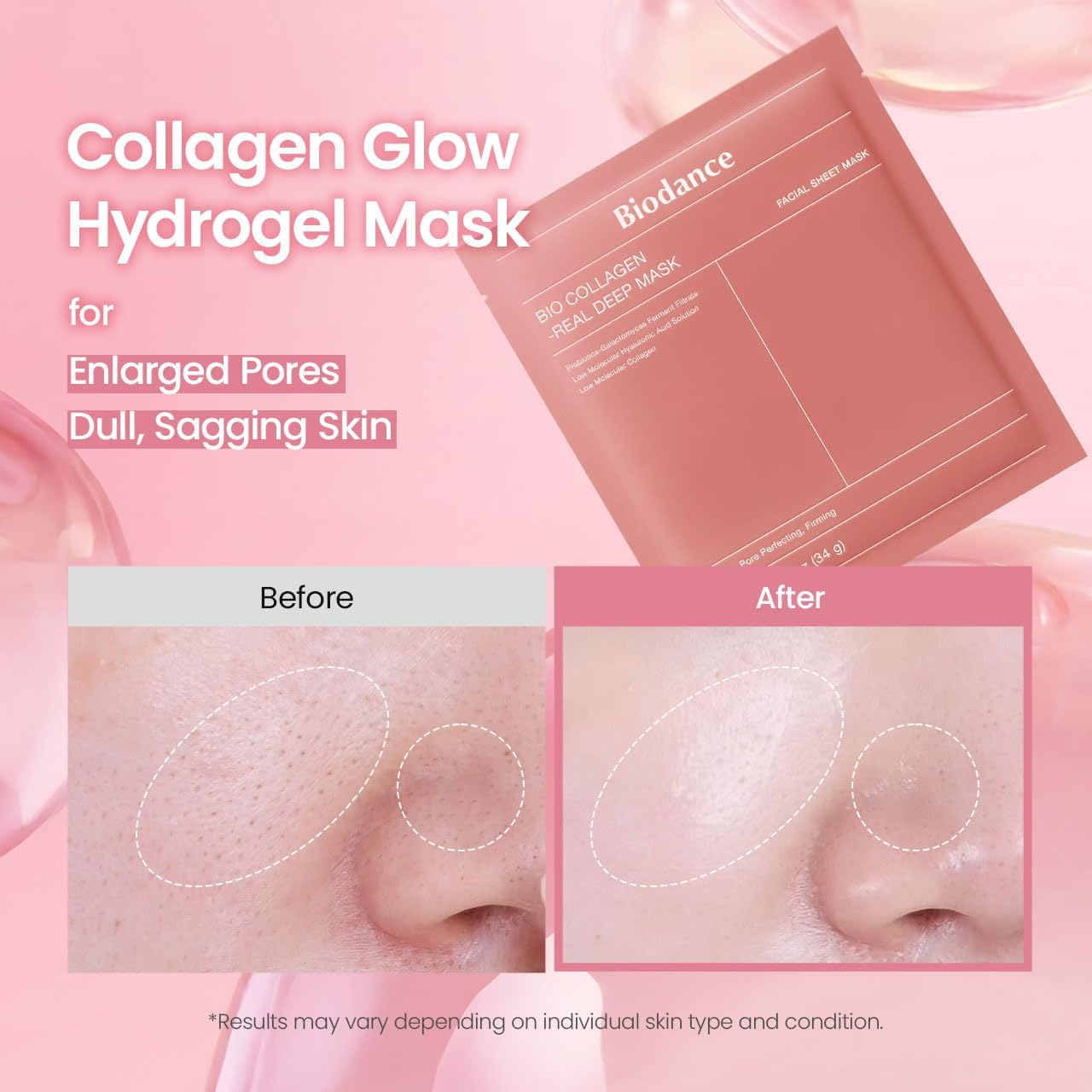 Masque Visage Hydrogel Collagène – Hydratant et Raffermissant