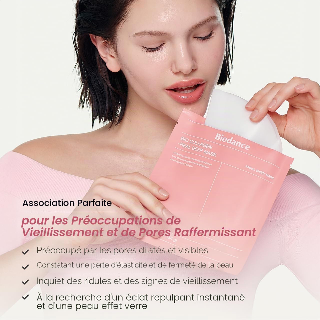 Masque Visage Hydrogel Collagène – Hydratant et Raffermissant