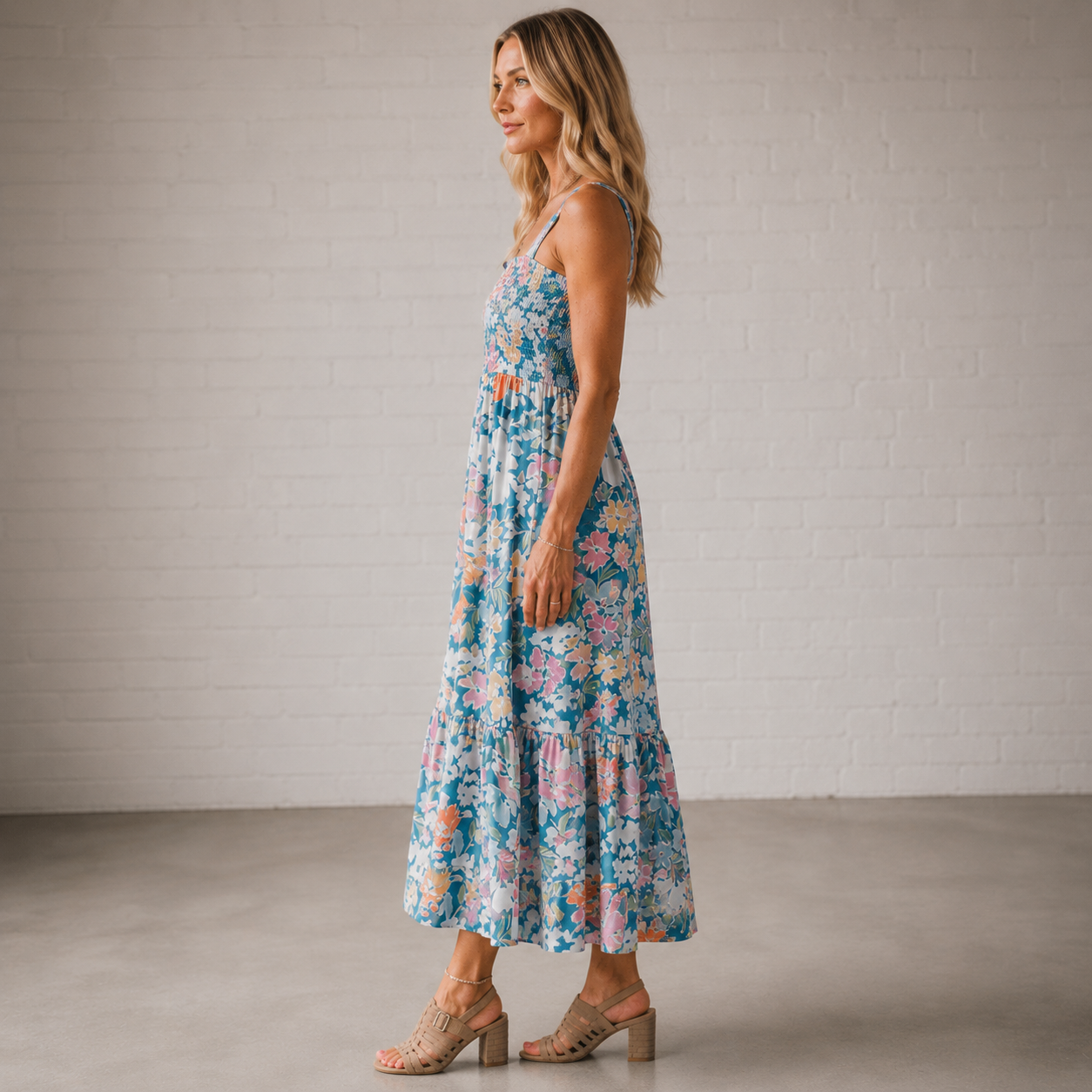 Sexy Printed Strap Dress Women