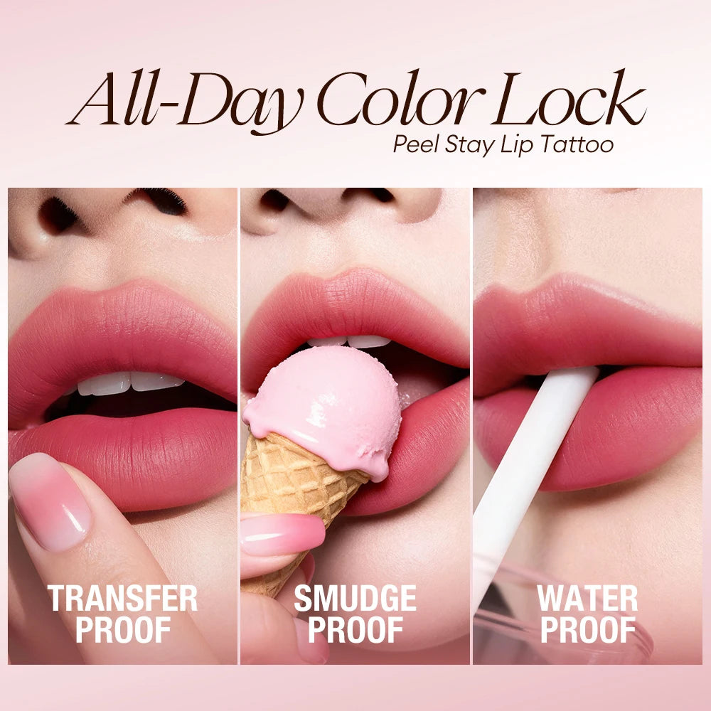 Peel-Off Lip Stain Long-Wear Waterproof Lip Tint