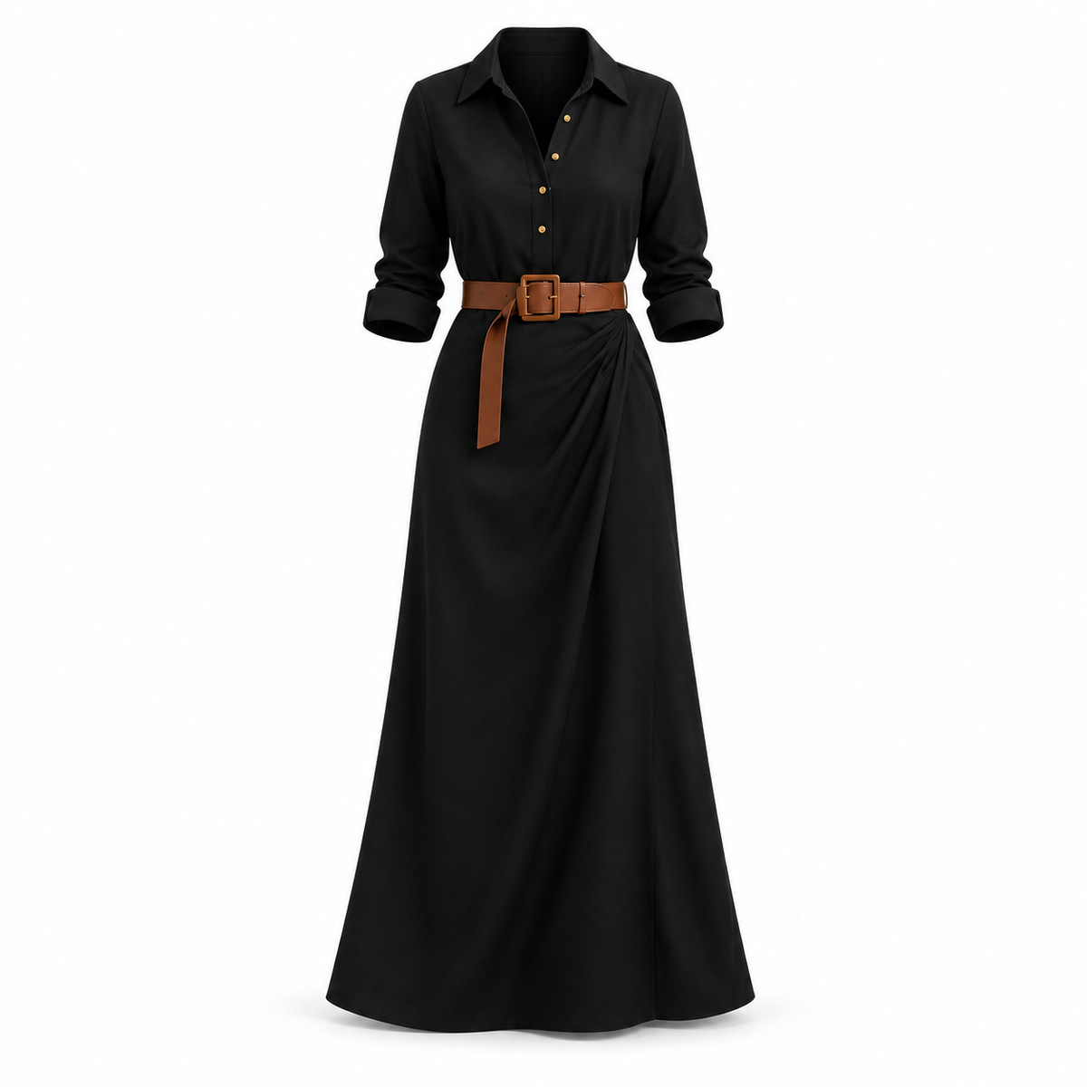 Chemise Asymétrique vue de face effet ghost mannequin