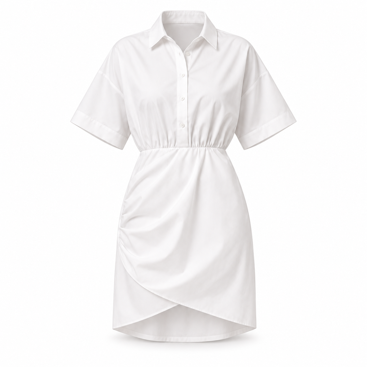 Chemise Drapée vue de face effet ghost mannequin