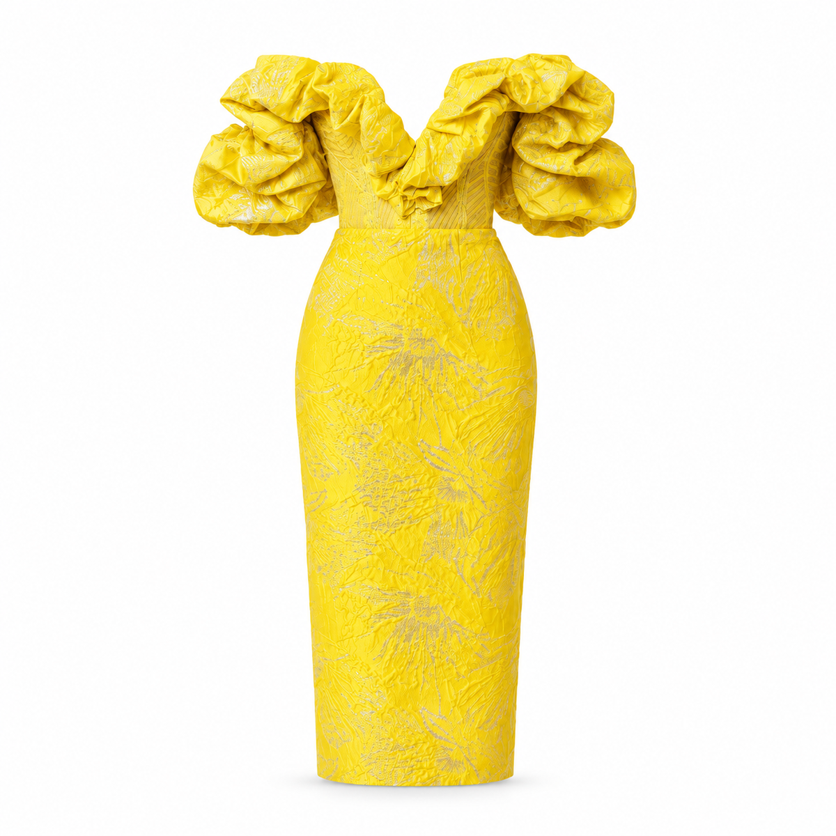 Jacquard Volants vue de face effet ghost mannequin
