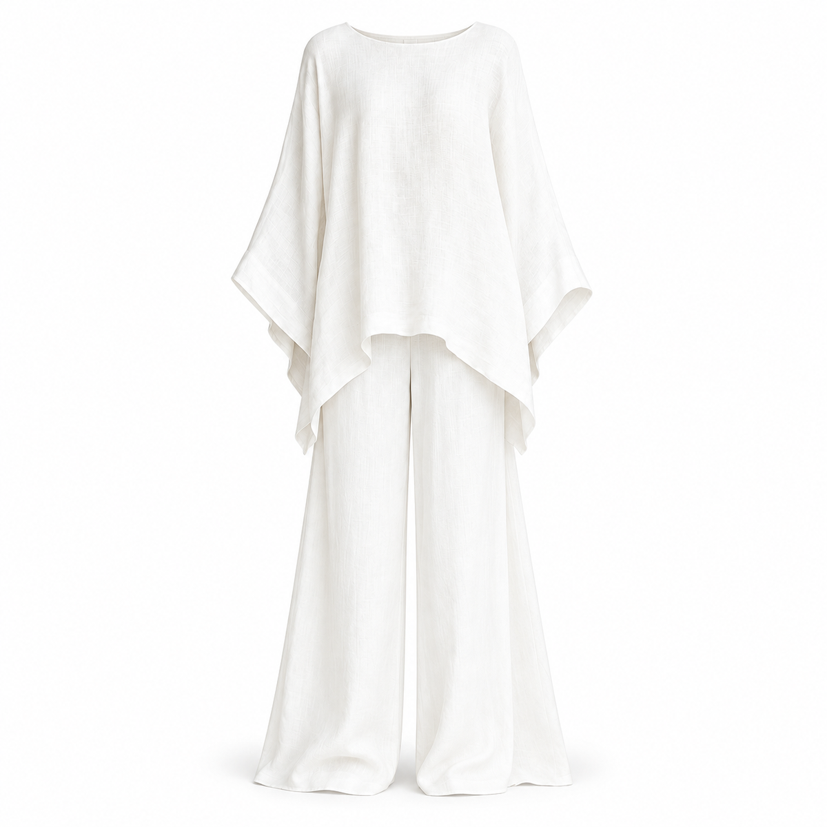 Pantalon Fluide vue de face effet ghost mannequin