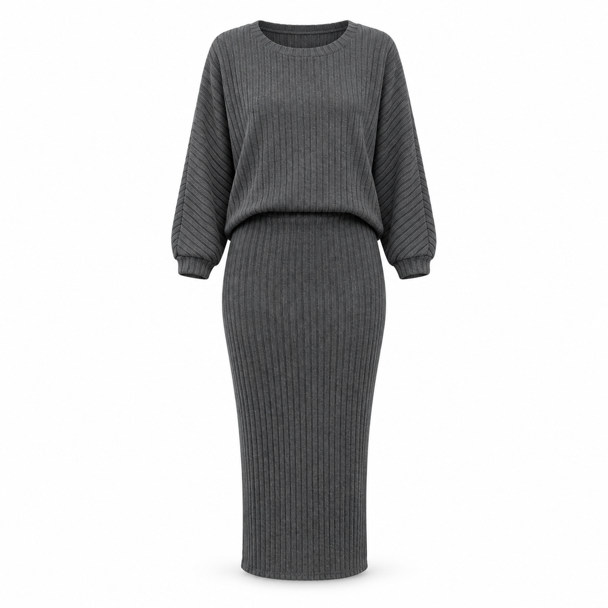 Pull Jupe vue de face effet ghost mannequin