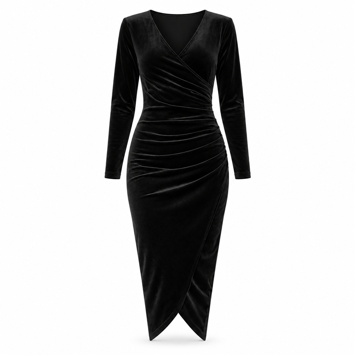 Velours Portefeuille vue de face effet ghost mannequin